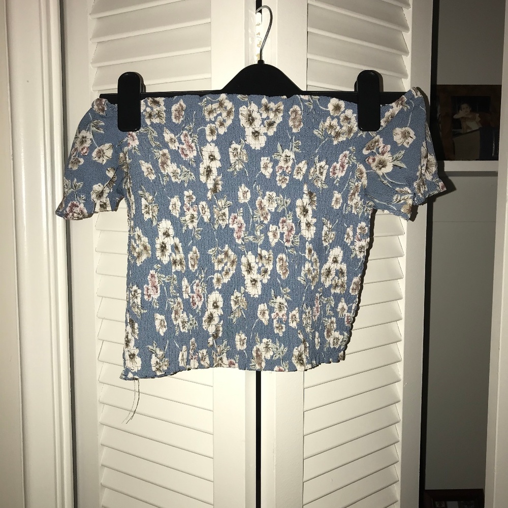 Strapless Floral Top
